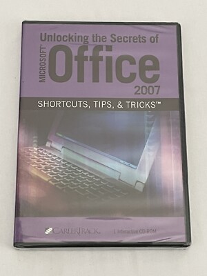 Unlocking the Secrets of MICROSOFT OFFICE 2007 CD-ROM Shortcuts New Sealed 0823