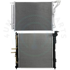 Radiator & AC Condenser Cooling Kit For 2011-15 Kia Optima 11-12 Hyundai Sonata