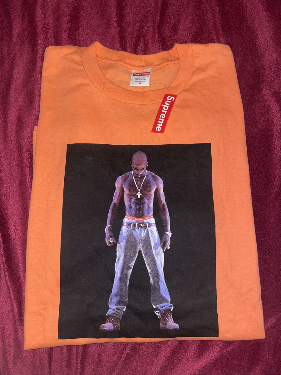 Supreme x Tupac Hologram Tee XL Orange Box Logo Biggie Hip Supreme x Tupac Hologram Tee XL Orange Box Logo Biggie Hip