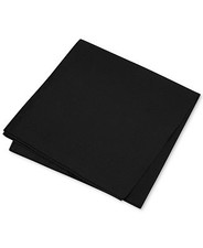  95 Club Room Mens Dress Classic Handkerchief Solid Black Silk Pocket Square