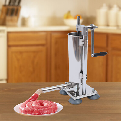 #ad Stainless Steel Manual Sausage Stuffer Vertical Meat Press Filler Sausages Maker $84.52