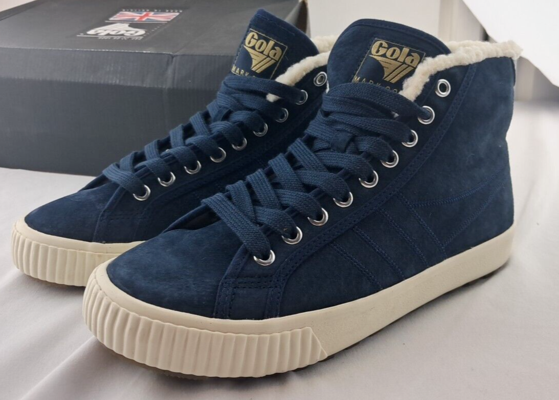 Gola Nordic High Navy Sneakers Size 8 Clb095