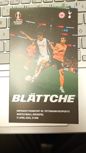 official programm EINTRACHT FRANKFURT-TOTTENHAM HOTSPUR europa League 17/04/25