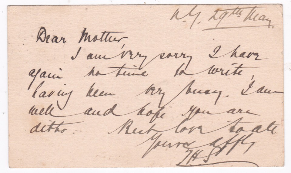 1891 US TRANSATLANTIC POSTAL COVER NEW YORK TO GB PAID LIVERPOOL PACKET