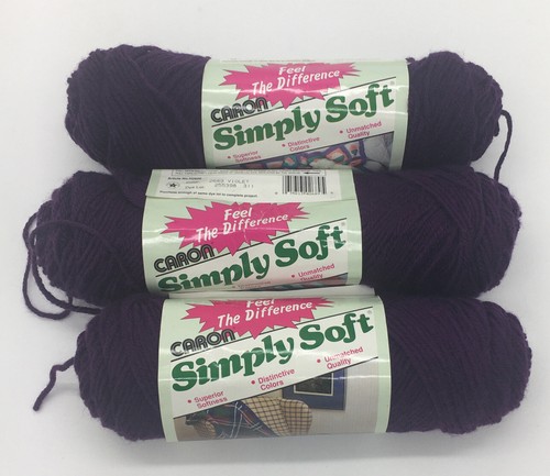 Caron Simply Soft Solids Garn - Violett - 170 G / 288 M - Superweiches Acryl - Zum Stricken & Häkeln