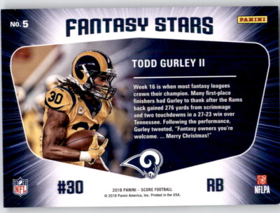 fantasy football gurley helmet Championship ready for the biggest Lions fan 2019 Score NFL Fantasy Stars