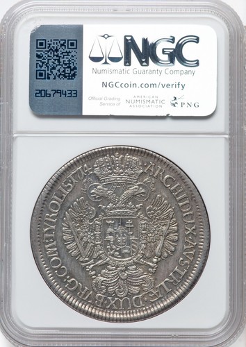 Austria - 1714 Karl VI Taler - NGC MS61 - Hall Mint - SUPERB PROOF LIKE SURFACES - Picture 4 of 4