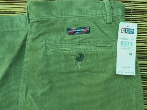 CHAPS JUNGEN (JUGEND) BAUMWOLLKORD FÜNF TASCHEN STRATICH BEIN HOSE LISTE $ 36 - Bild 2 von 5