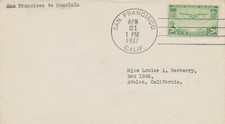 USA 1937 Erstflug Pan Am Trans-Pacific F.A.M. Route 14 SAN FRANCISCO – HONOLULU