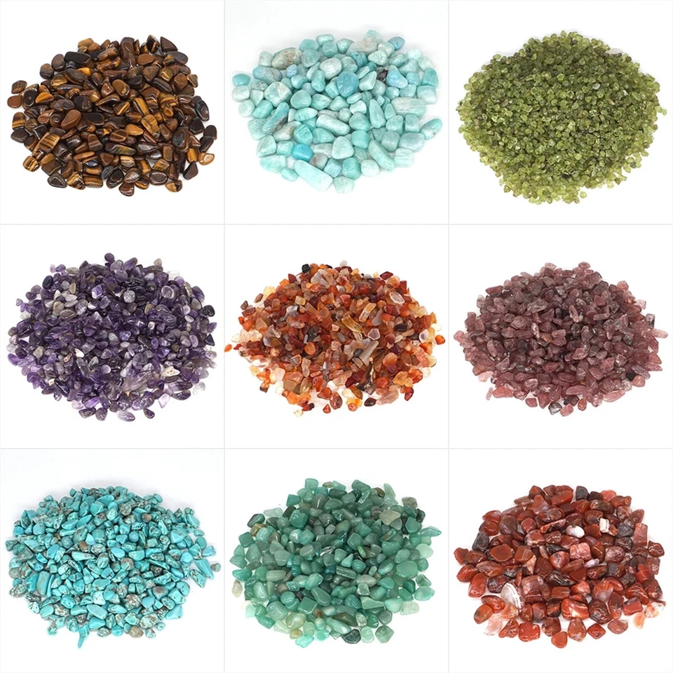 100G CRYSTAL GEM CHIPS Mini Crystals Polished Stones Bulk Gemstones Gems Chip    - image 2 of 4
