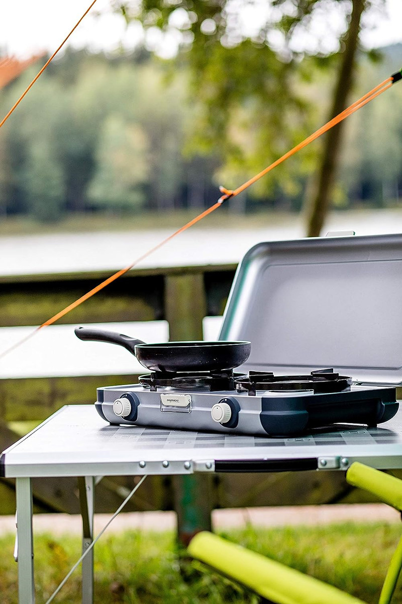 Campingaz, Portable Two Burner Gas Cooker, Outdoor Grill, White | eBay
