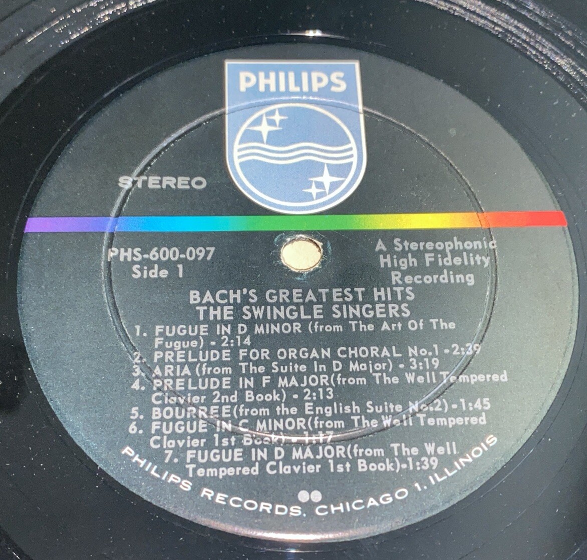 Bach's Greatest Hits The Swingle Singers Vinyl Record Album