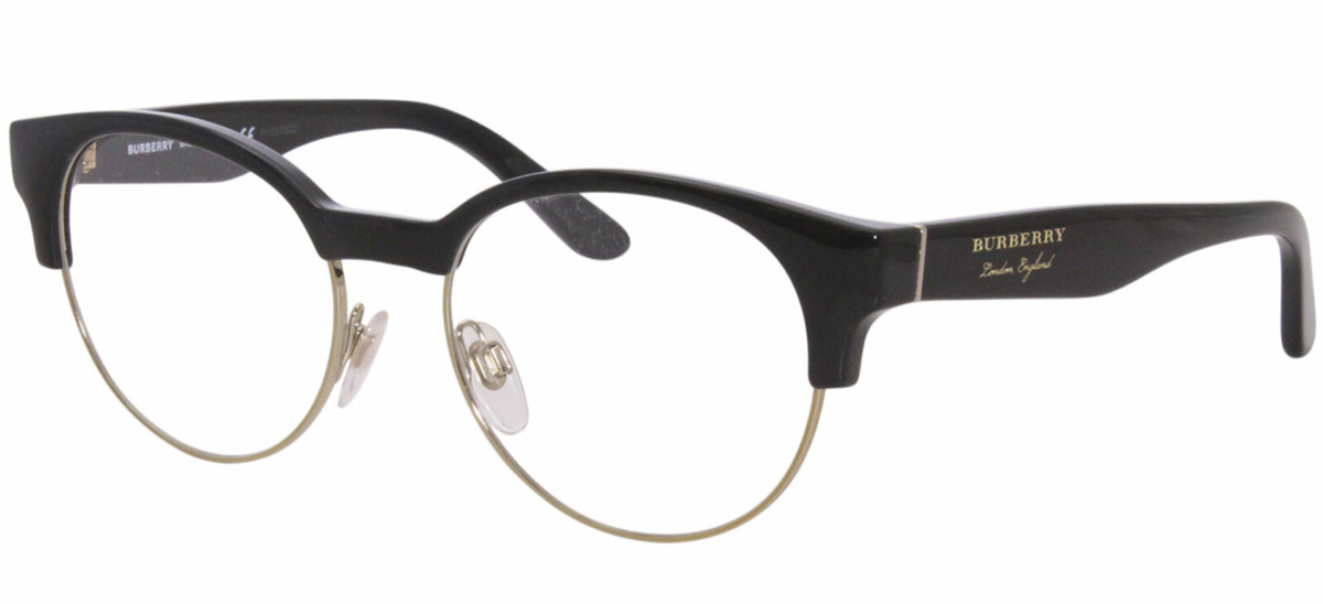 New BURBERRY Rx-able Eyeglasses B 2261 3001 50-17 140 Black & Gold