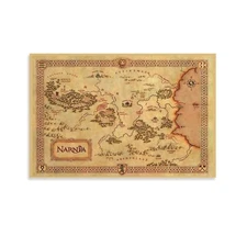 chronicles of narnia map Canvas Wall Art Poster Picture Print Decoration