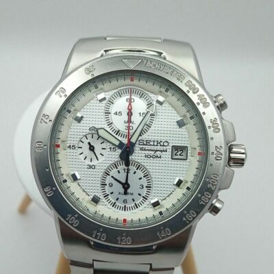 SEIKO Seiko Chronograph 7T62-0CB0 Quartz Silver/White Dial SEIKO Seiko Chronograph 7T62-0CB0 Quartz Silver/White Dial
