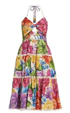 FARM RIO Rainbow Chita Floral-Print Midi Dress