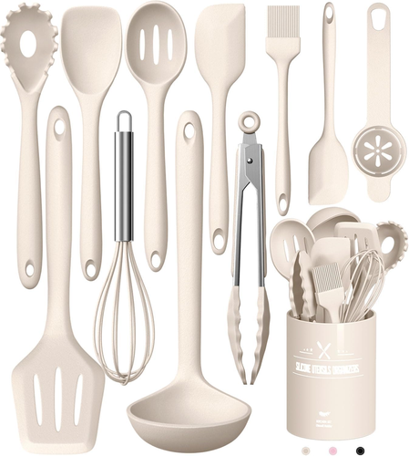 Set 34 Utensili Cucina In Silicone - Spatole E Accessori Con Manici Acciaio - Foto 10