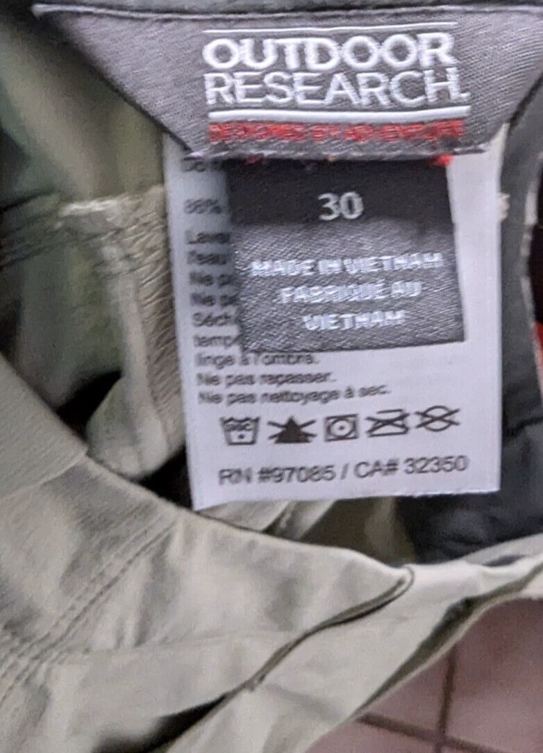 outdoor-research multiple zipper pockets preowned pants