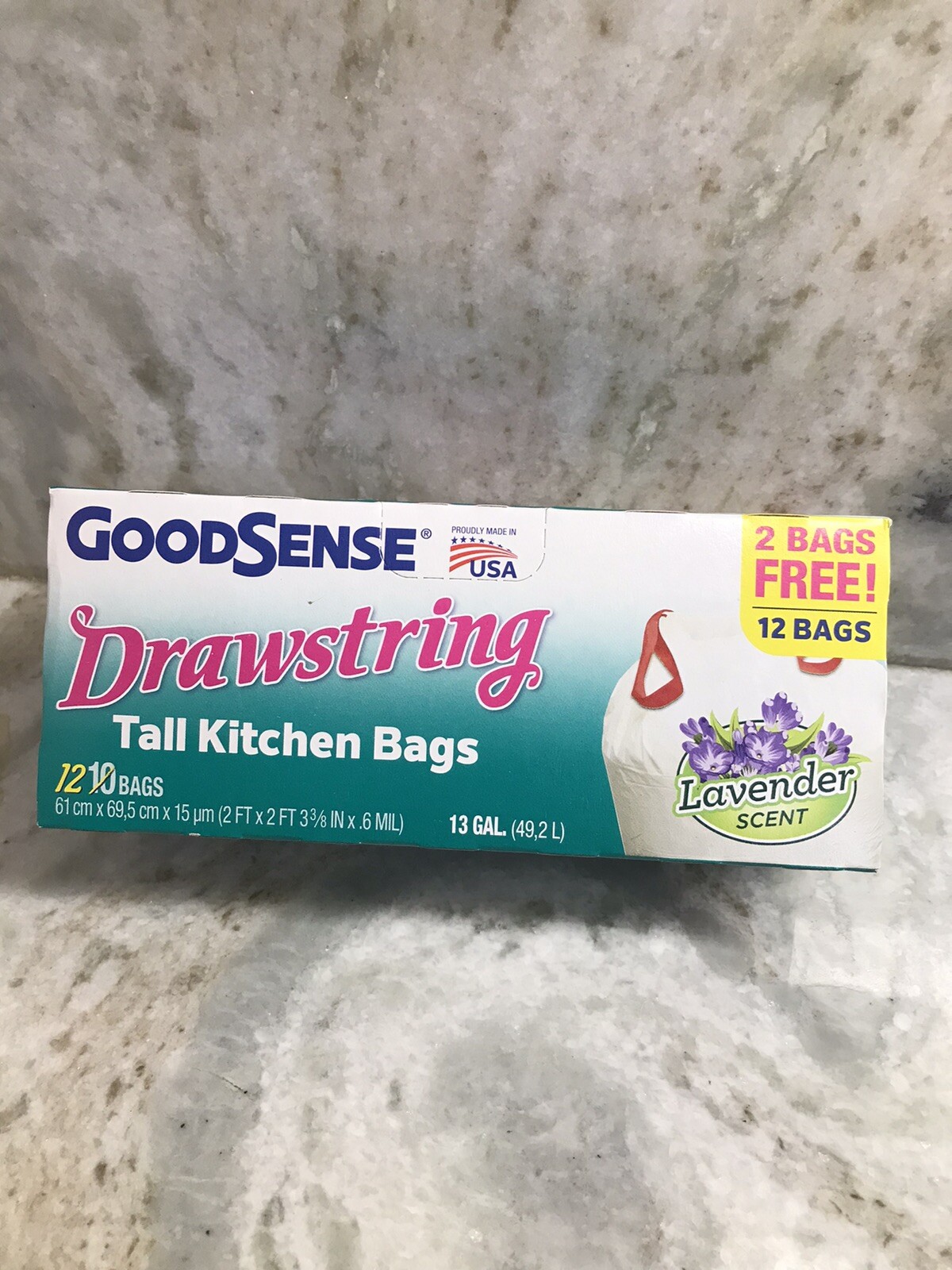 Goodsense 8 Drawstring Tall Kitchen Bags 13 GallonsLavender Scent.New