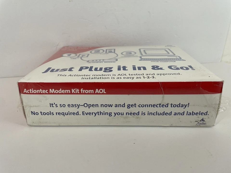 VTG Actiontec Modem Kit From AOL  NEW SEALED EX56012-04 - Image 3 of 4