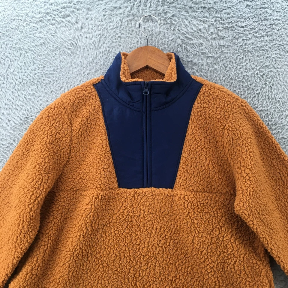 Suéter Pullover St Johns Bay Sherpa Para Mujer PS Petite Tostado Necana 1/4 Cremallera Foto 2 de 4