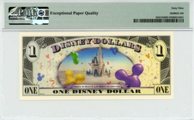 2009 $1 Disney Dollar Mickey & Pluto PMG 69 EPQ TOP POP (DIS152