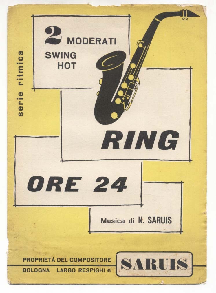 Spartito RING - ORE 24 N. Saruis - 1957 Moderati swing hot