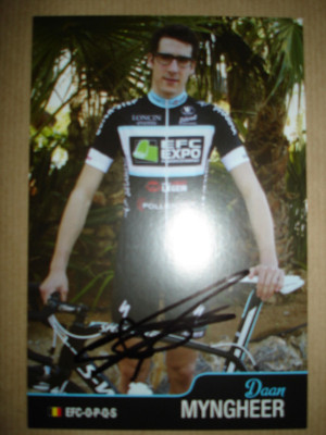 Daan MYNGHEER EFC-OMEGA-PHARMA-QUICK STEP 2014 Radsport Signatur/Autogramm