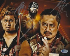 Gedo Hirooki Goto Yoshi-Hashi Signed 8x10 Photo BAS COA New Japan Pro Wrestling