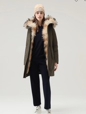 Woolrich Green Fur-lined Down Parka Winter Coat Xs