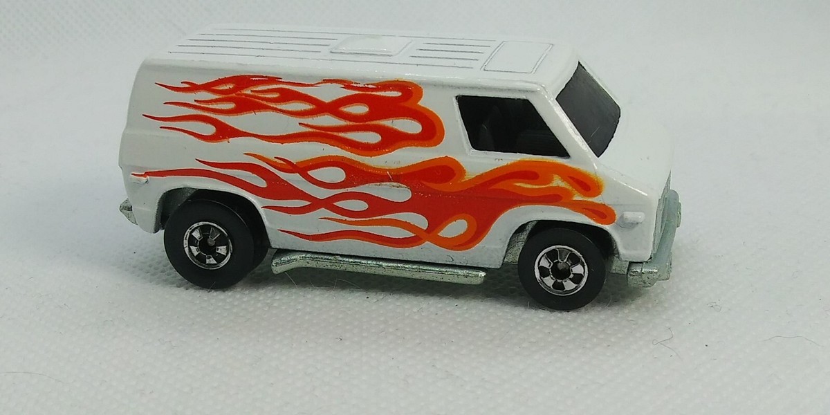 1981 Hot Wheels White Super Van With Flames No.7649 Supervan 1981 Hot Wheels White Super Van With Flames No.7649 Supervan