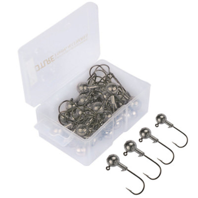 20/50pcs Lead Head Jig Carbon Steel Fishing Hook Crappie Jig Heads For Soft  Lure