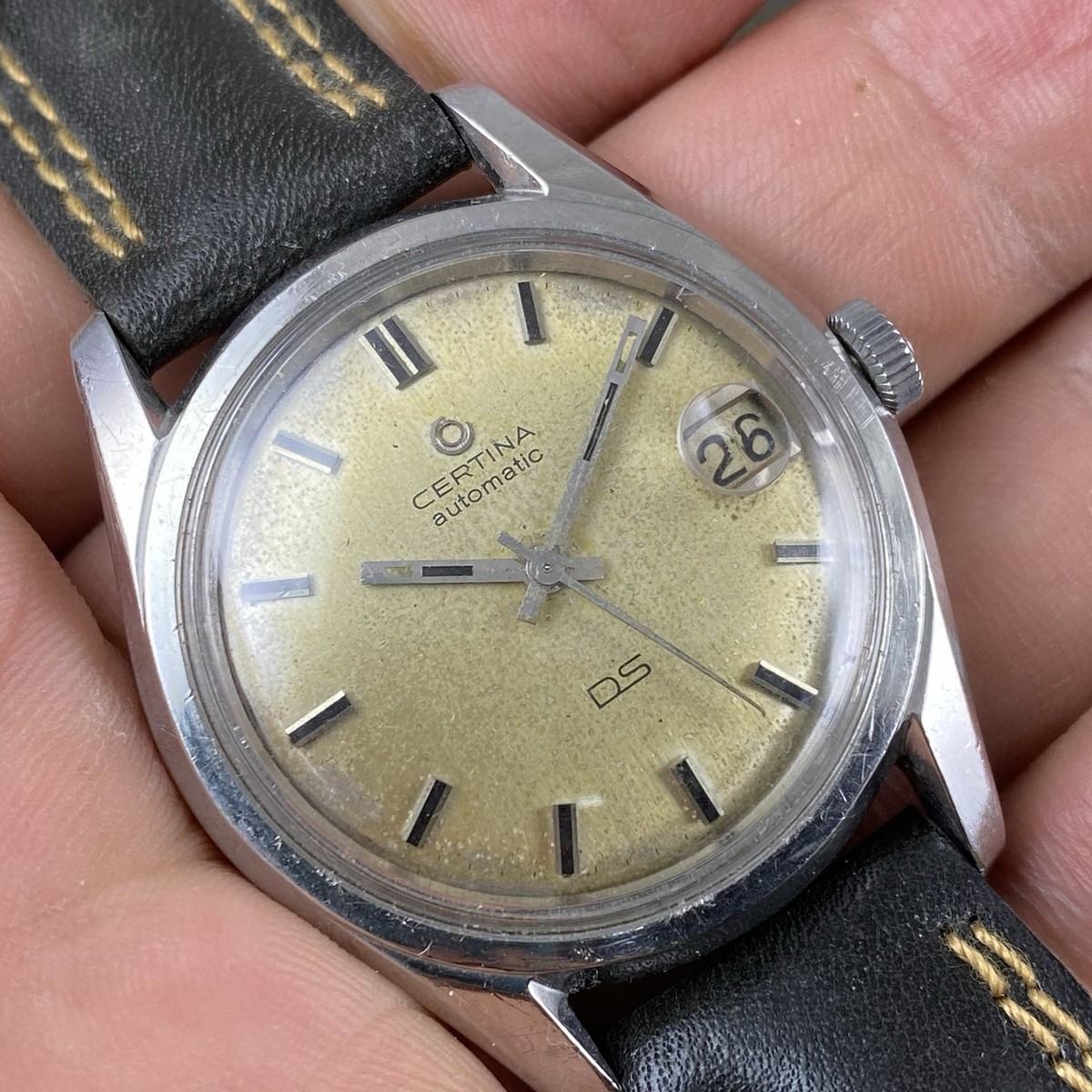 VINTAGE CERTINA DS TURTLE BACK AUTOMATIC ORIGINAL DIAL CAL 25-651