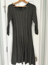 Ronni Nicole Women's Sweater Dress M Gray 3/4 Sleeve Scoop Neck