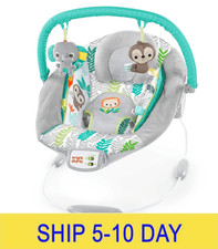Bright Starts Comfy Baby Bouncer Soothing Vibrations Infant Seat - Taggies, Musi