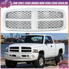 For 2002-2005 Dodge Ram 1500 2500 3500 Bright White Front Grille W Black Mesh