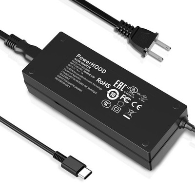PowerHOOD 19V Type-C AC Adapter Compatible with ACEMAGIC 15.6 inch Black 