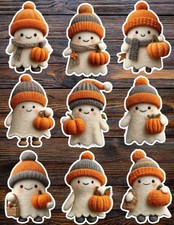 Autumn Ghost Die Cut Vinyl Stickers Set Scrapbooking Laptop Water Bottle