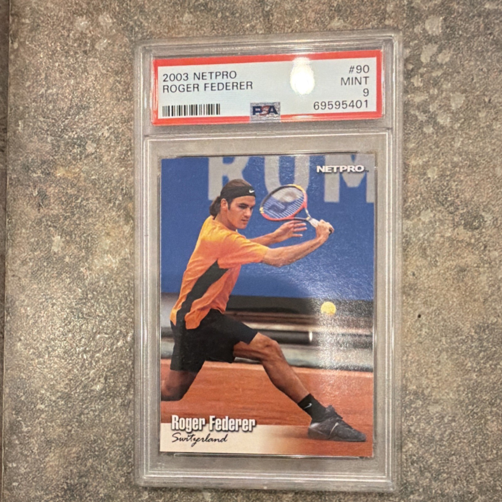NetPro 2003 Roger Federer #90 Rookie Base Set PSA 9 Tennis Switzerland