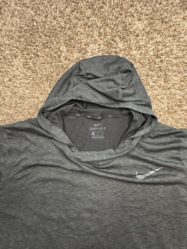 Nike Dri Fit Hoodie Mens XL Black/Gray Long Sleeve Lightweight Shirt Run/Gym - Bild 9 von 17