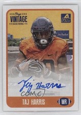 2021 Onyx Vintage College Auto Blue Ink /400 Taj Harris #CATH Auto 2qw