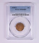1938-S Lincoln Wheat Cent MS66 BN PCGS Beautiful Tone *1233