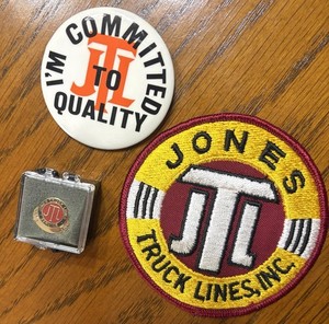 Jones Truck Lines Service Pin 10k Patch and Button