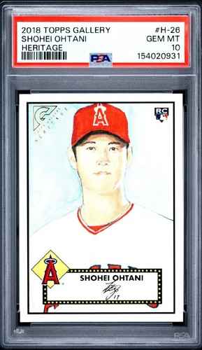 2018 TOPPS GALLERY HERITAGE #H-26 SHOHEI OHTANI ROOKIE RC PSA 10