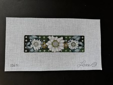 LANI - White/Silver Flowers Cuff 106N hp Needlepoint Canvas 525