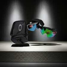 Oakley Snow Goggles Line Miner Pro L Current Green Argon + Blue sapphire lens