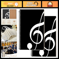 Blank Sheet Music Notebook 2 Pack - 200 Pages Manuscript Paper for Songwriting,