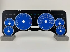 US Speedo Blue Jeep Wrangler Gauge Face for Clusters 02-06(Front Lock Icon)