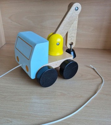 IKEA - Schweden Magnet Holz LKW - Kranbau Pull-A-Long Spielzeug