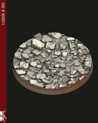 Rubble Ruins Urban Resin Bases Größe wählbar Warhammer 40k AoS unbemalt